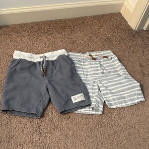 Carter's Gray and Blue Striped Athletic Shorts